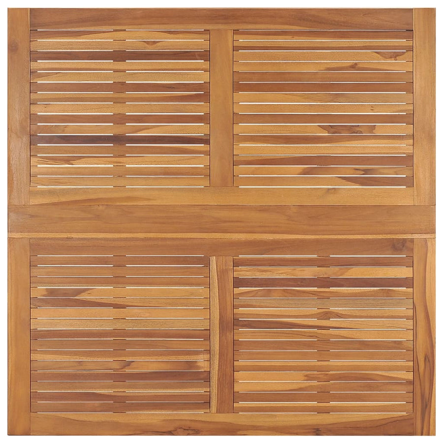 Tuintafel Inklapbaar 110X110X75 Cm Massief Teakhout Vierkant