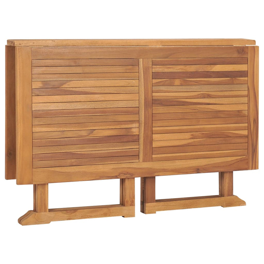 Tuintafel Inklapbaar 110X110X75 Cm Massief Teakhout Vierkant