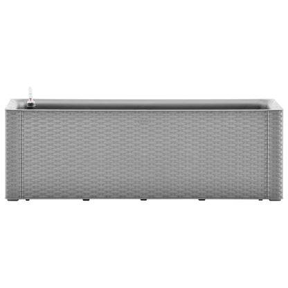 Plantenbak verhoogd met bewateringssysteem 100x43x33 cm grijs 100 x 43 x 33 cm Grijs