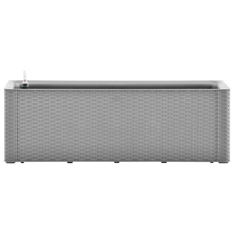 Plantenbak verhoogd met bewateringssysteem 100x43x33 cm grijs 100 x 43 x 33 cm Grijs