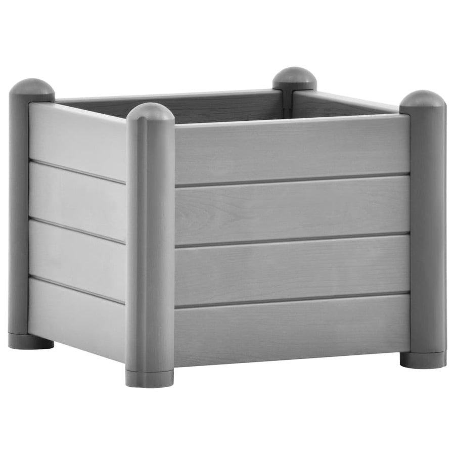 Plantenbak verhoogd 43x43x35 cm PP steengrijs 43 x 43 x 35 cm Grijs