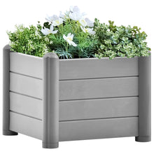 Plantenbak verhoogd 43x43x35 cm PP steengrijs 43 x 43 x 35 cm Grijs