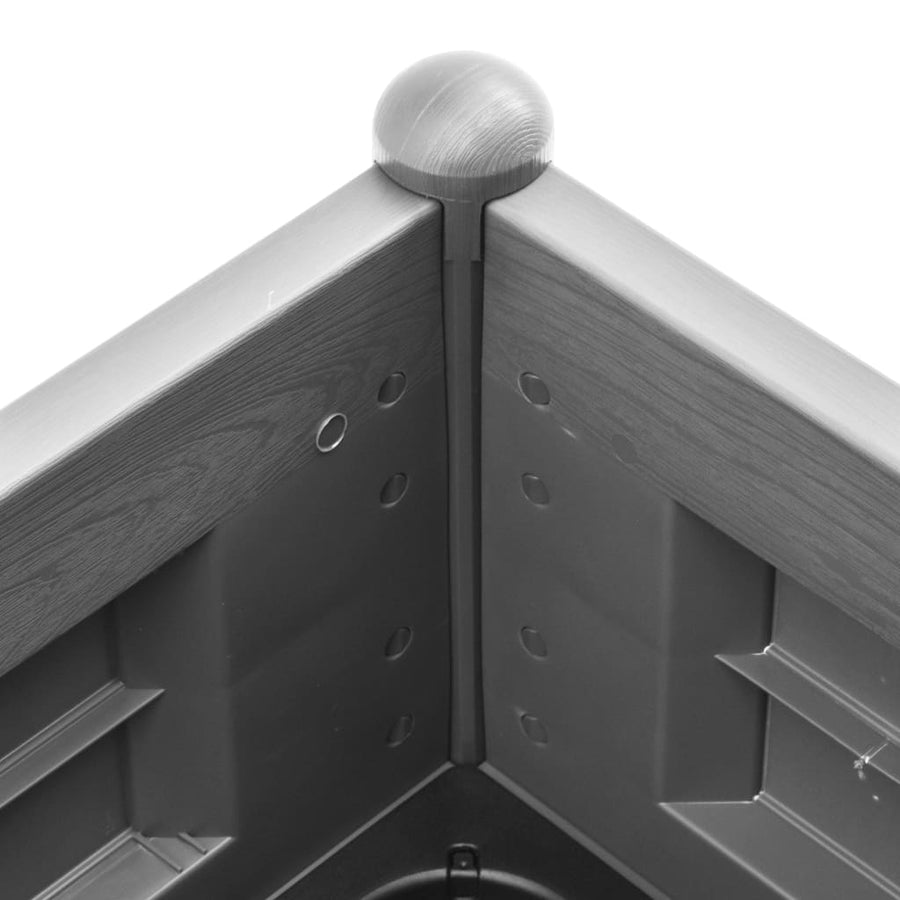 Plantenbak Verhoogd Pp Steen 100 x 43 x 35 cm Grijs