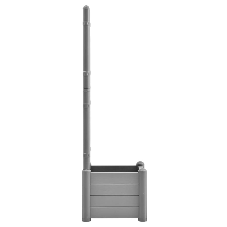 Plantenbak met latwerk 43x43x142 cm PP steengrijs 43 x 43 x 142 cm Grijs
