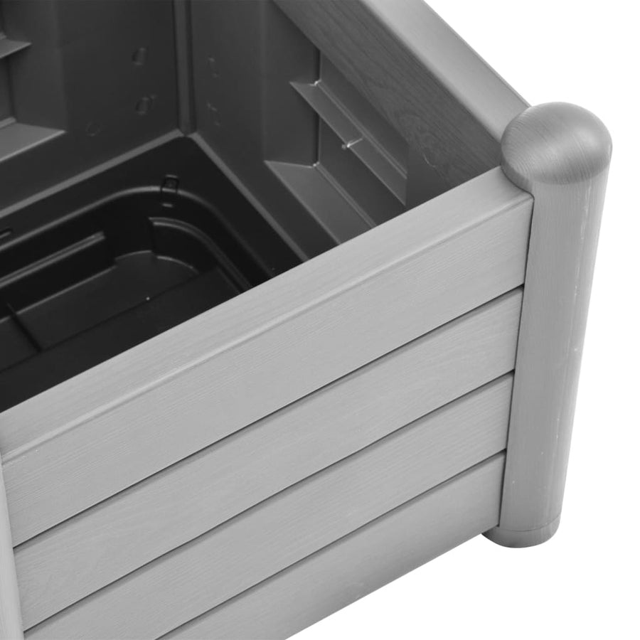 Plantenbak met latwerk 43x43x142 cm PP steengrijs 43 x 43 x 142 cm Grijs