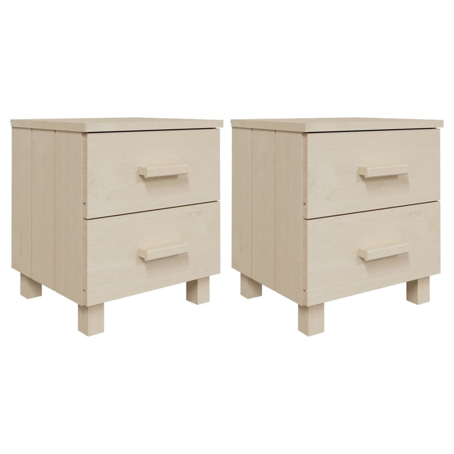 Nachtkastjes HAMAR 2 st 40x35x44,5 cm grenenhout honingbruin 2 Honingbruin