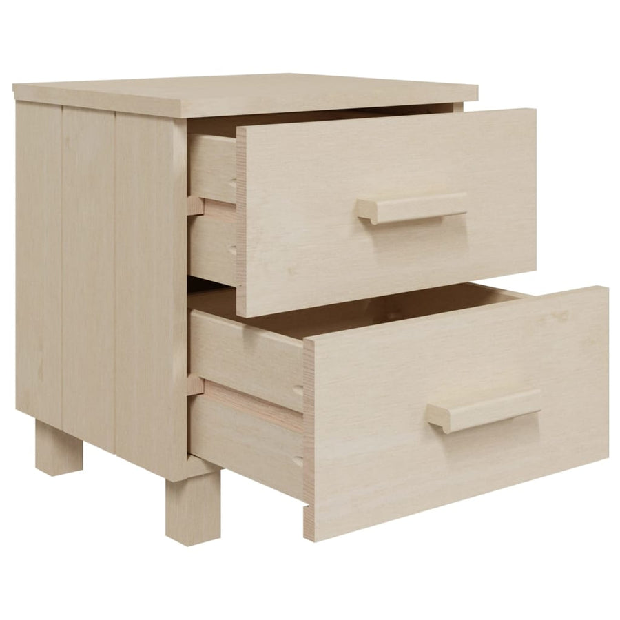 Nachtkastjes HAMAR 2 st 40x35x44,5 cm grenenhout honingbruin 2 Honingbruin