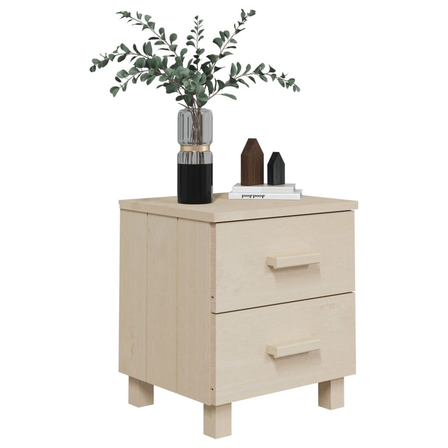 Nachtkastjes HAMAR 2 st 40x35x44,5 cm grenenhout honingbruin 2 Honingbruin