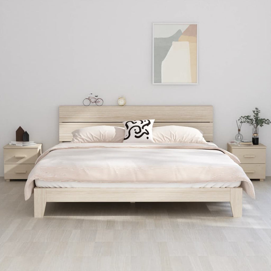 Nachtkastjes HAMAR 2 st 40x35x44,5 cm grenenhout honingbruin 2 Honingbruin