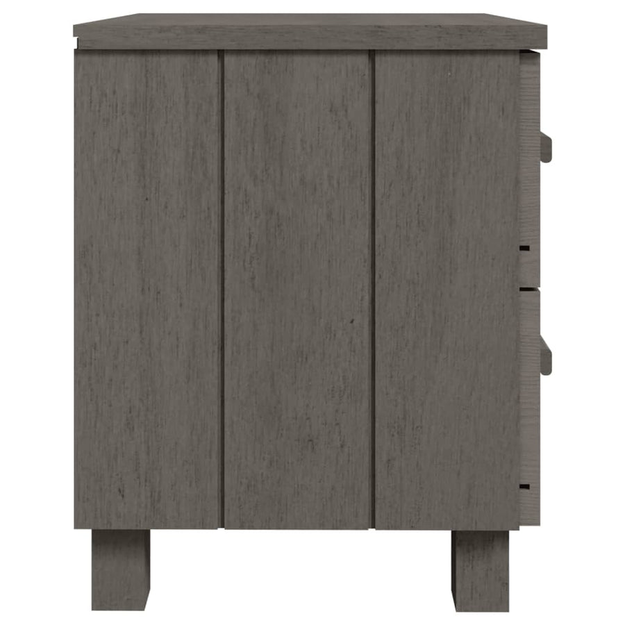 Nachtkastjes HAMAR 2 st 40x35x44,5 cm grenenhout lichtgrijs 2 Lichtgrijs