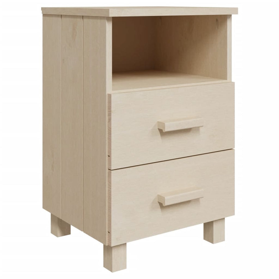 Nachtkastjes Hamar 40X35X6 Cm Grenenhout 2 Honingbruin