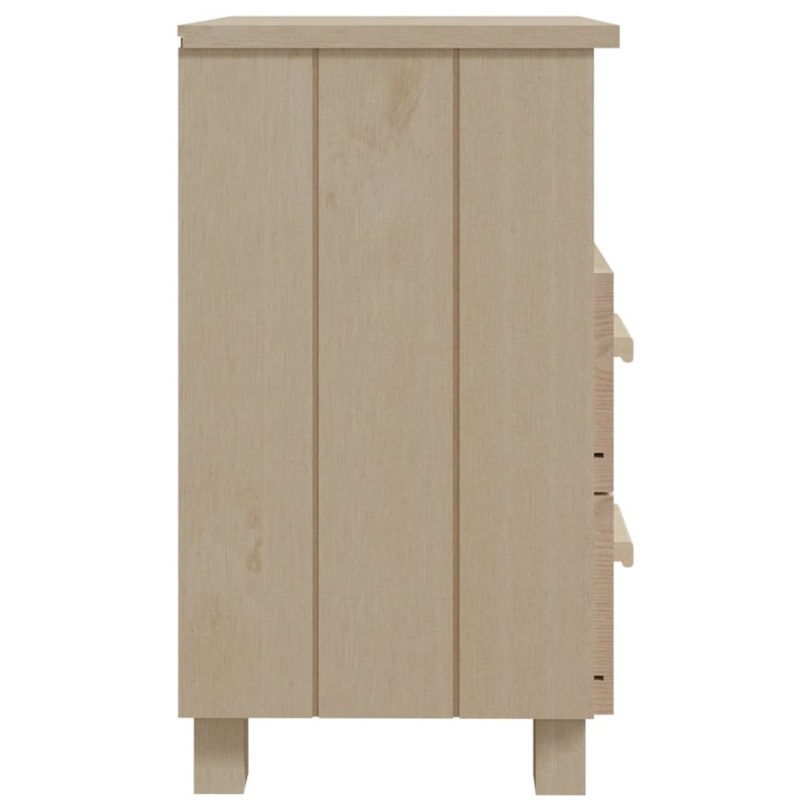 Nachtkastjes Hamar 40X35X6 Cm Grenenhout 2 Honingbruin