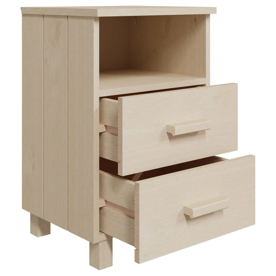 Nachtkastjes Hamar 40X35X6 Cm Grenenhout 2 Honingbruin