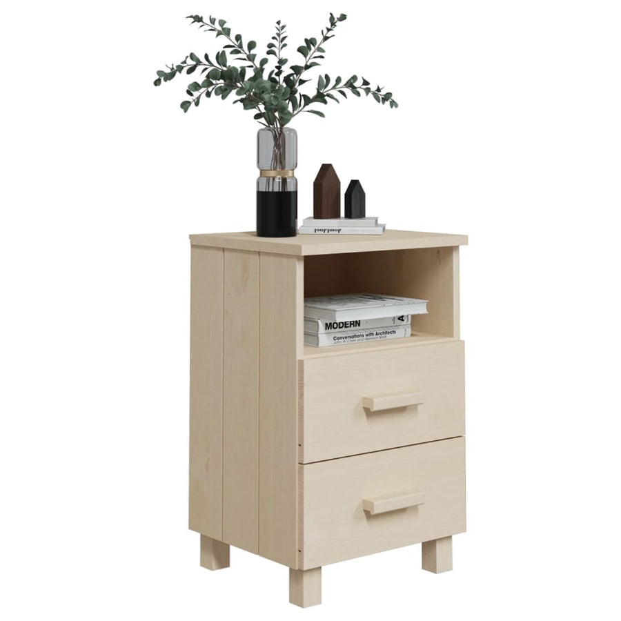 Nachtkastjes Hamar 40X35X6 Cm Grenenhout 2 Honingbruin