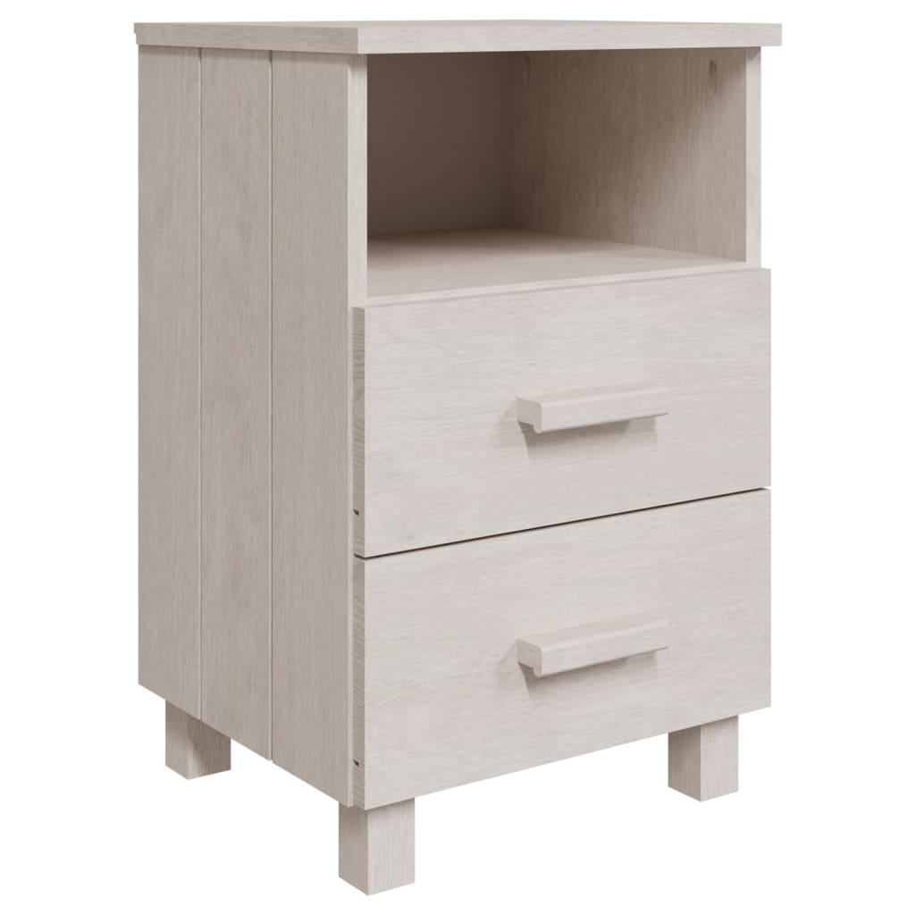 Nachtkastjes Hamar 40X35X6 Cm Massief Grenenhout 2 Wit