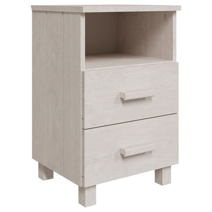 Nachtkastjes Hamar 40X35X6 Cm Massief Grenenhout 2 Wit