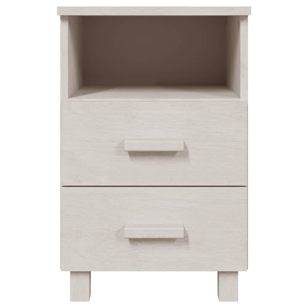 Nachtkastjes Hamar 40X35X6 Cm Massief Grenenhout 2 Wit