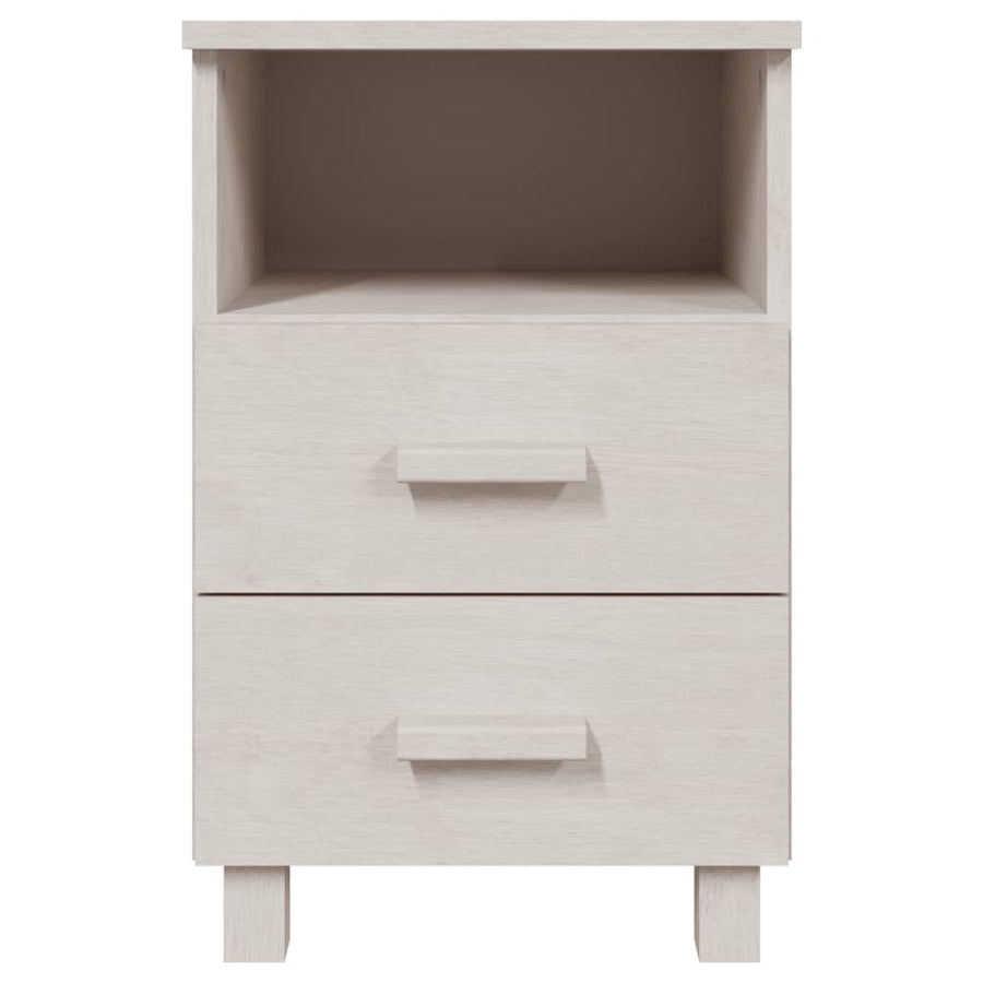 Nachtkastjes Hamar 40X35X6 Cm Massief Grenenhout 2 Wit