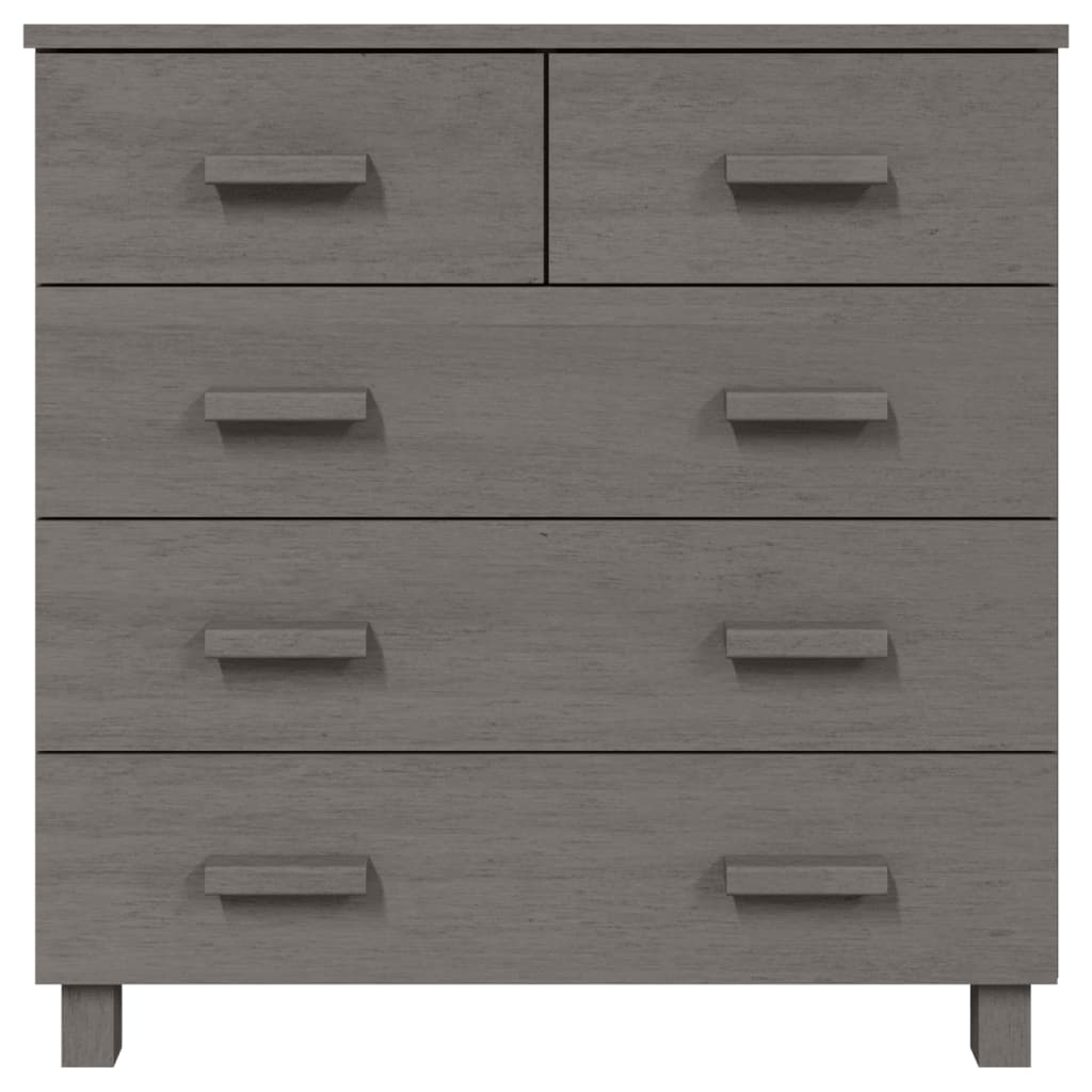 Dressoir Hamar 79X40X80 Cm Massief Grenenhout Lichtgrijs