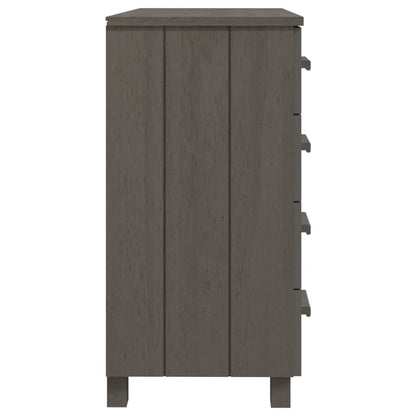 Dressoir Hamar 79X40X80 Cm Massief Grenenhout Lichtgrijs