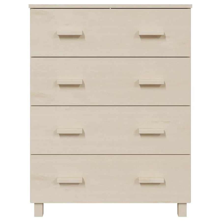 Dressoir Hamar 79X40X03,5 Cm Massief Grenenhout Honingbruin