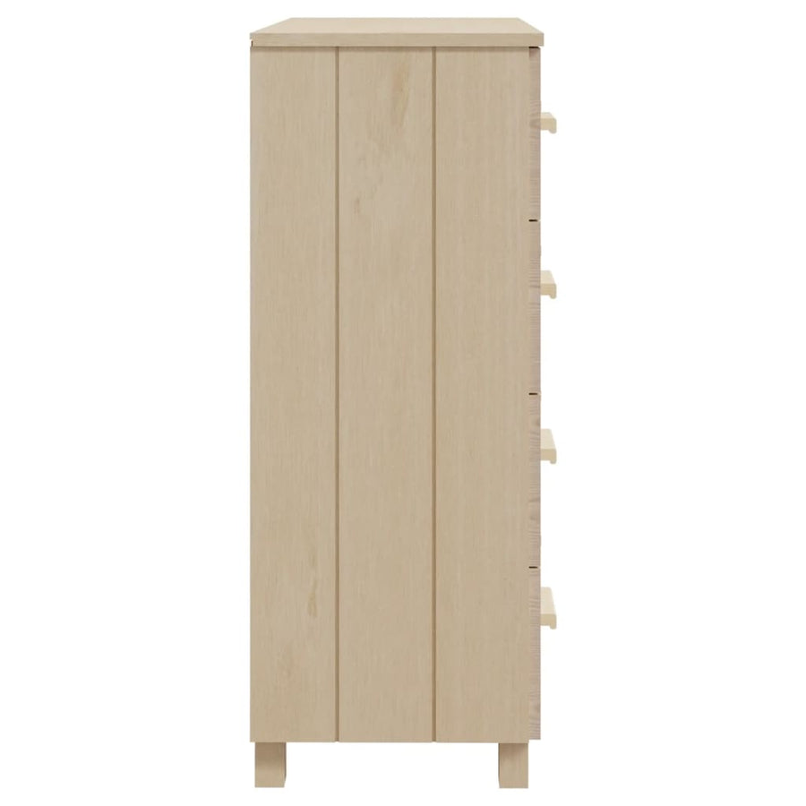 Dressoir Hamar 79X40X03,5 Cm Massief Grenenhout Honingbruin