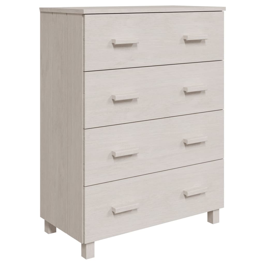 Dressoir Hamar 79X40X03,5 Cm Massief Grenenhout Wit