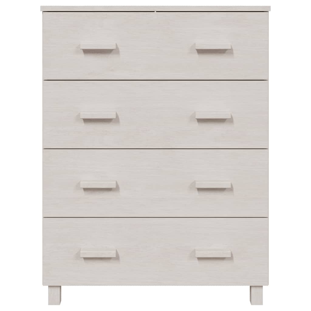 Dressoir Hamar 79X40X03,5 Cm Massief Grenenhout Wit