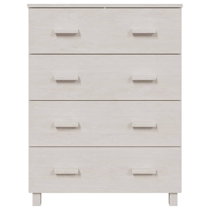 Dressoir Hamar 79X40X03,5 Cm Massief Grenenhout Wit