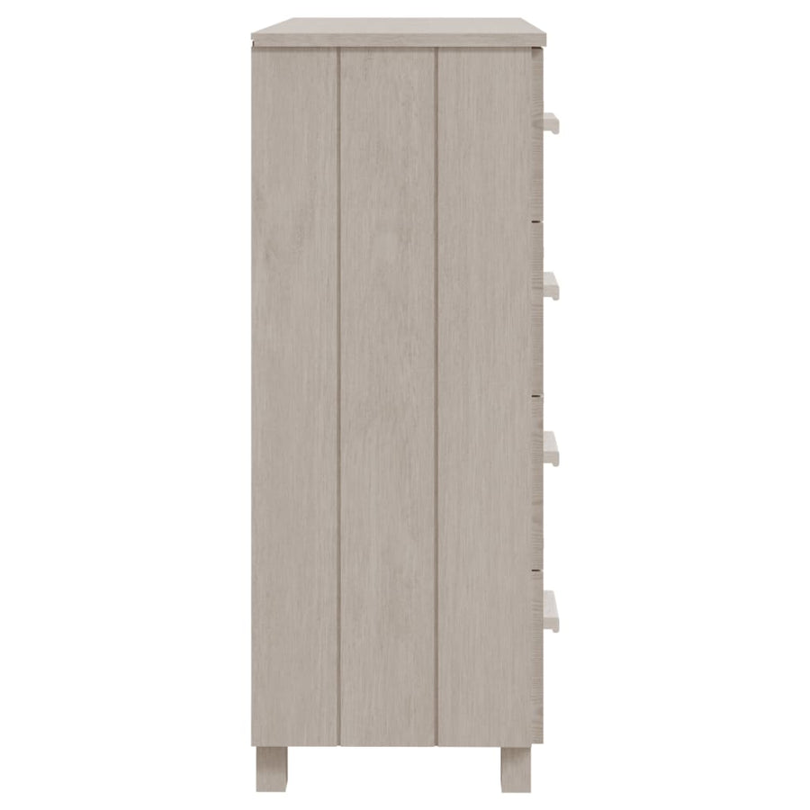 Dressoir Hamar 79X40X03,5 Cm Massief Grenenhout Wit