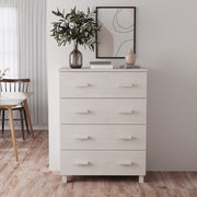 Dressoir 79x40x103,5 cm massief grenenhout wit