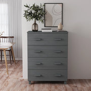 Dressoir massief grenenhout 79x40x103,5 cm donkergrijs