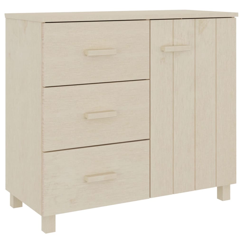 Dressoir Hamar 90X40X80 Cm Massief Grenenhout Honingbruin