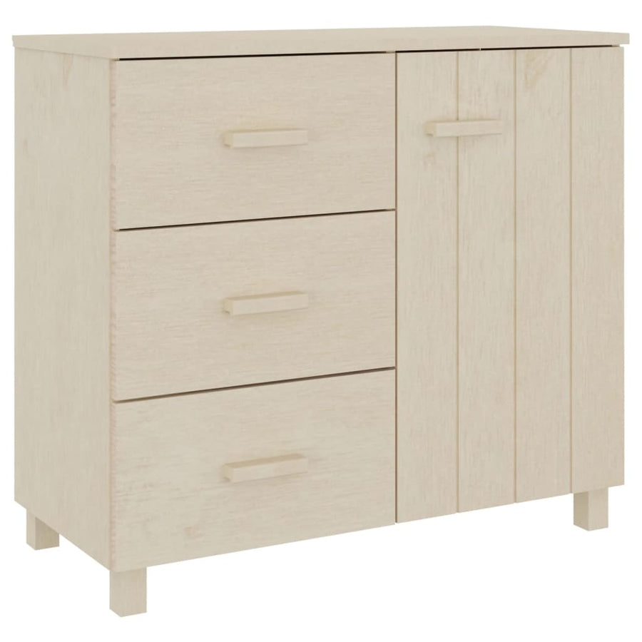 Dressoir Hamar 90X40X80 Cm Massief Grenenhout Honingbruin