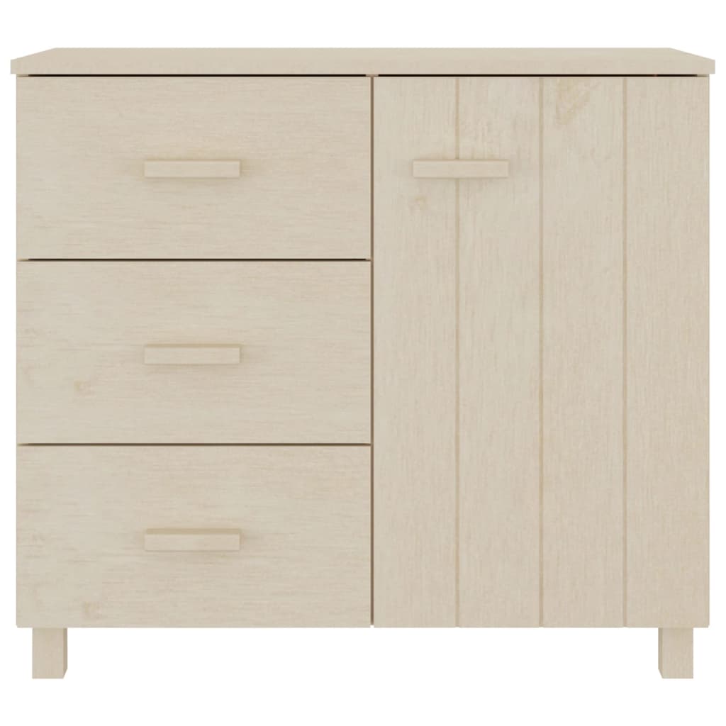 Dressoir Hamar 90X40X80 Cm Massief Grenenhout Honingbruin