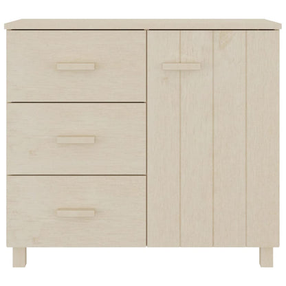 Dressoir Hamar 90X40X80 Cm Massief Grenenhout Honingbruin