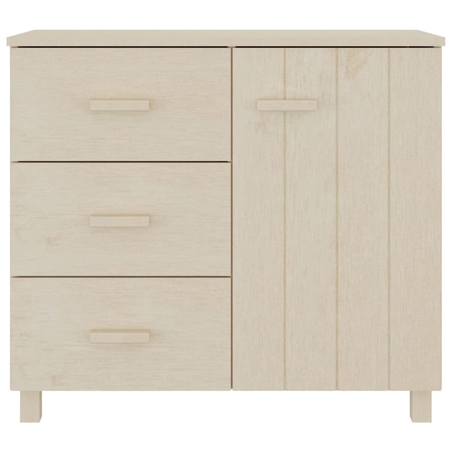 Dressoir Hamar 90X40X80 Cm Massief Grenenhout Honingbruin