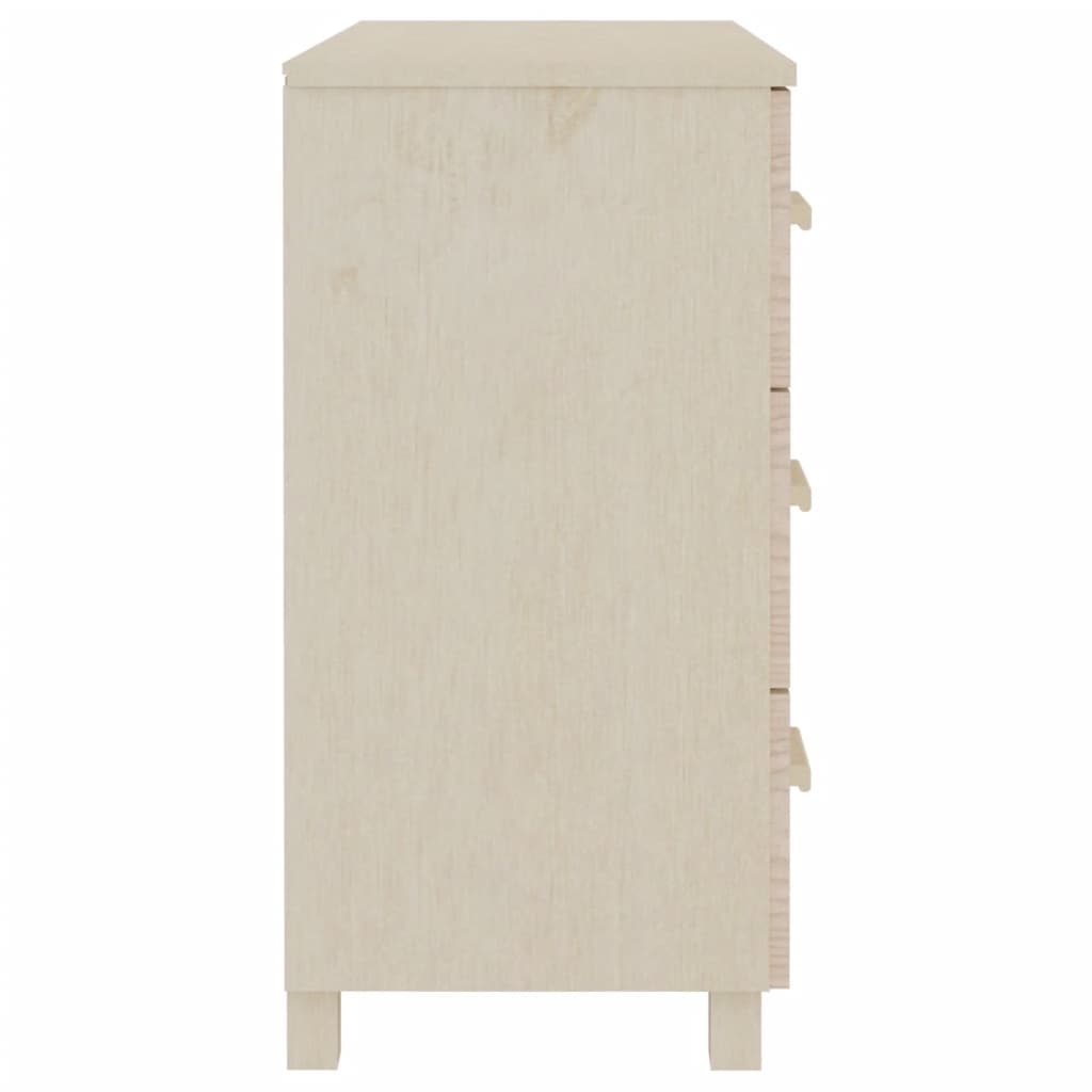 Dressoir Hamar 90X40X80 Cm Massief Grenenhout Honingbruin