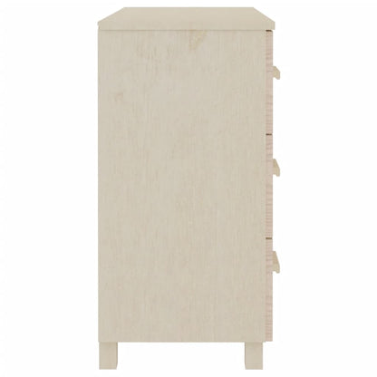 Dressoir Hamar 90X40X80 Cm Massief Grenenhout Honingbruin