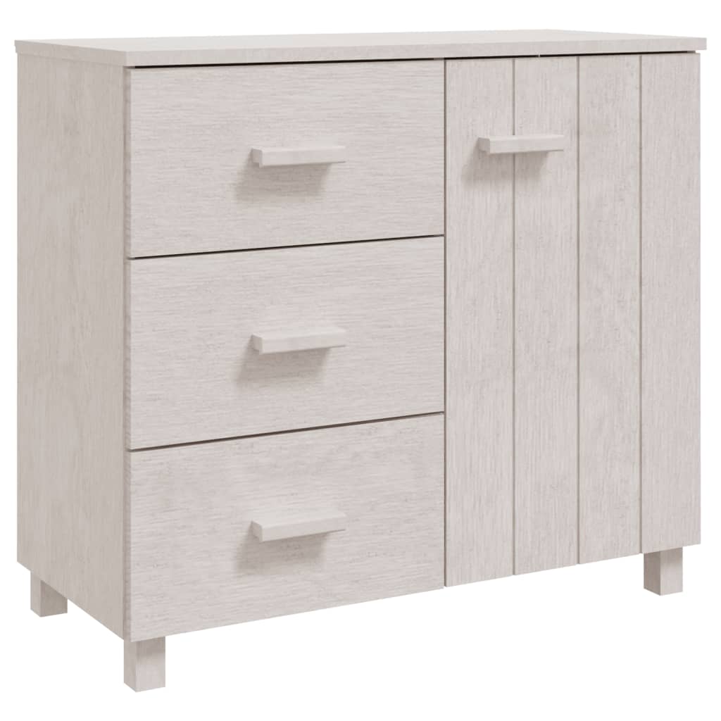 Dressoir Hamar 90X40X80 Cm Massief Grenenhout Wit
