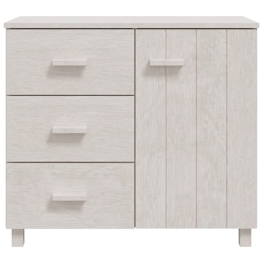 Dressoir Hamar 90X40X80 Cm Massief Grenenhout Wit