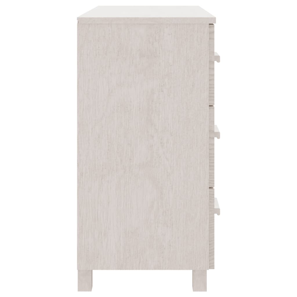Dressoir Hamar 90X40X80 Cm Massief Grenenhout Wit