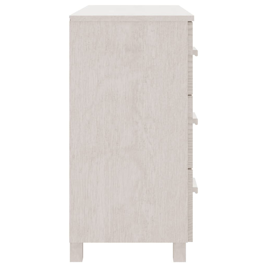 Dressoir Hamar 90X40X80 Cm Massief Grenenhout Wit