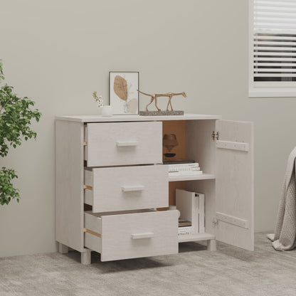 Dressoir Hamar 90X40X80 Cm Massief Grenenhout Wit