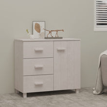Dressoir Hamar 90X40X80 Cm Massief Grenenhout Wit