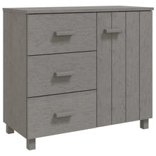 Dressoir Hamar 90X40X80 Cm Massief Grenenhout Lichtgrijs