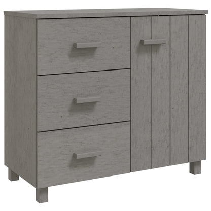Dressoir Hamar 90X40X80 Cm Massief Grenenhout Lichtgrijs