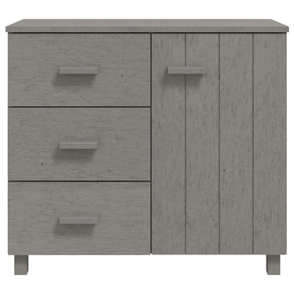 Dressoir Hamar 90X40X80 Cm Massief Grenenhout Lichtgrijs