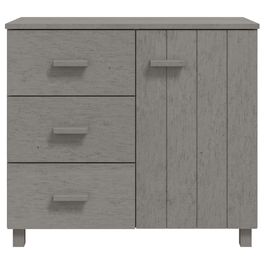 Dressoir Hamar 90X40X80 Cm Massief Grenenhout Lichtgrijs
