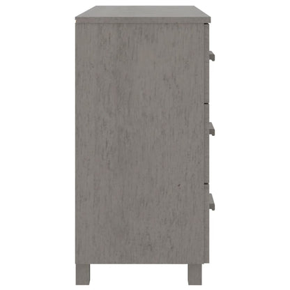 Dressoir Hamar 90X40X80 Cm Massief Grenenhout Lichtgrijs